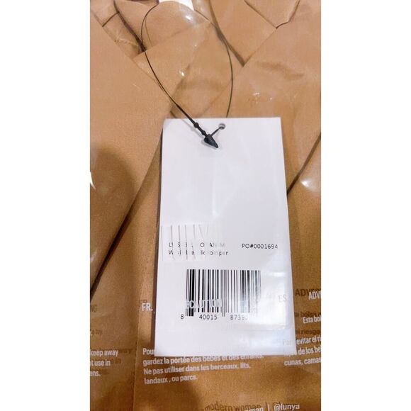 Lunya Washable silk Romper Otium Tan size M - Picture 7 of 10